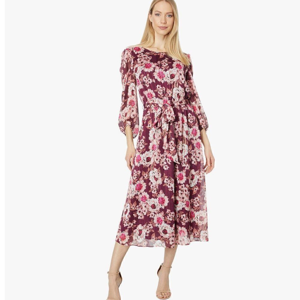 Anne Klein Long Sleeve Maxi Dress